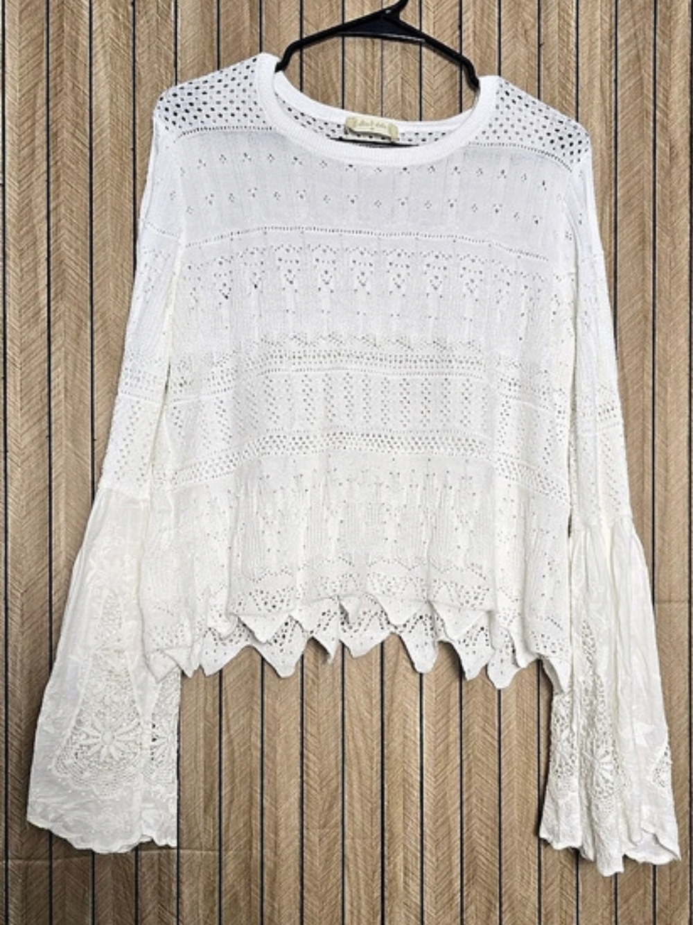 altard state Crochet Sweater White Size Medium Like New